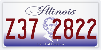 IL license plate Z372822