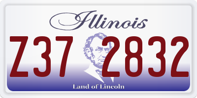 IL license plate Z372832