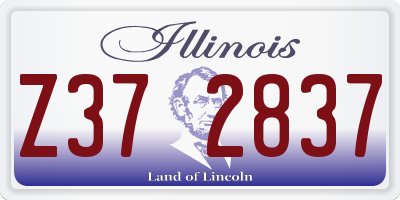 IL license plate Z372837