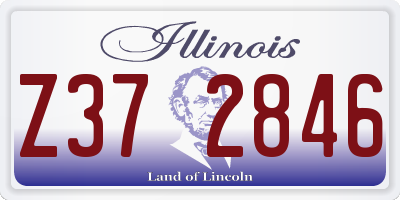 IL license plate Z372846