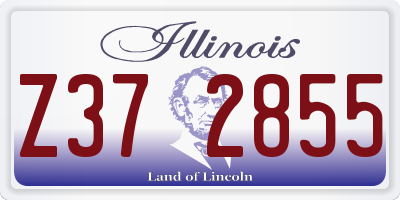IL license plate Z372855