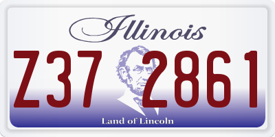 IL license plate Z372861