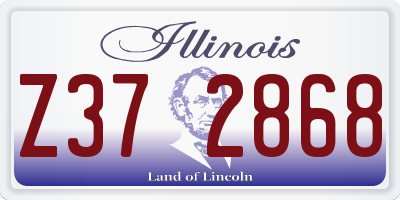 IL license plate Z372868
