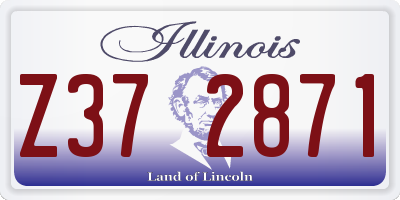 IL license plate Z372871