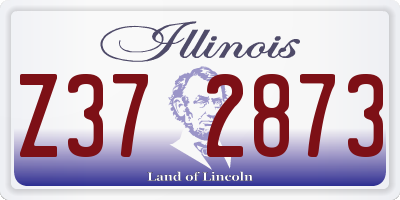 IL license plate Z372873