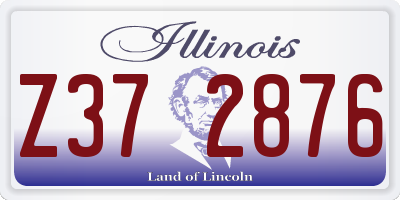 IL license plate Z372876