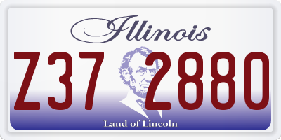 IL license plate Z372880