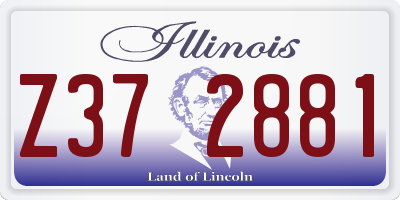 IL license plate Z372881