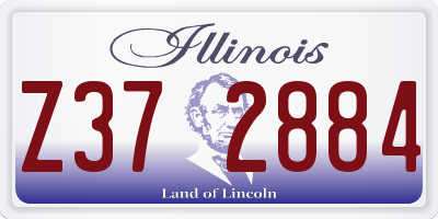 IL license plate Z372884
