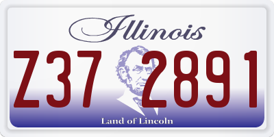 IL license plate Z372891