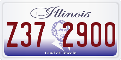 IL license plate Z372900