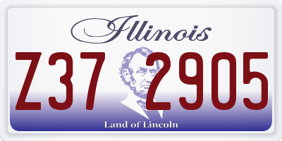 IL license plate Z372905