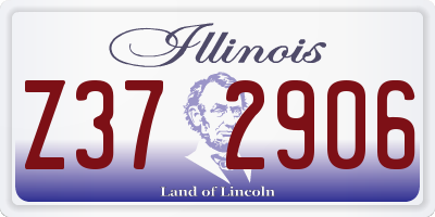 IL license plate Z372906