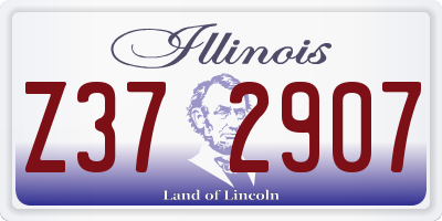 IL license plate Z372907