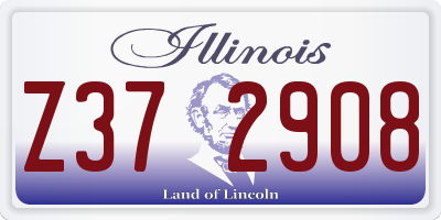 IL license plate Z372908