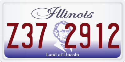 IL license plate Z372912