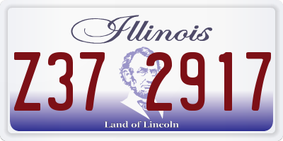IL license plate Z372917