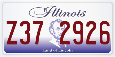 IL license plate Z372926