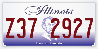 IL license plate Z372927