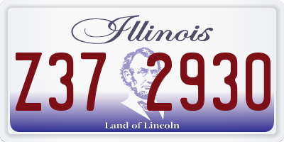IL license plate Z372930