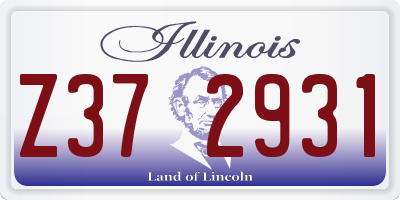 IL license plate Z372931