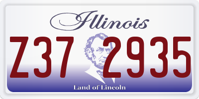 IL license plate Z372935