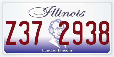 IL license plate Z372938