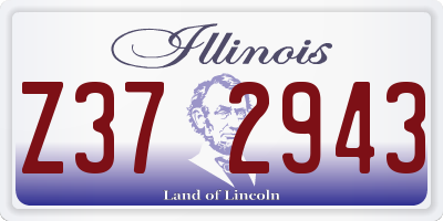 IL license plate Z372943