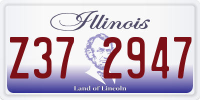 IL license plate Z372947