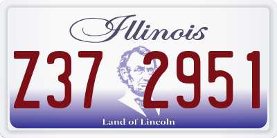 IL license plate Z372951