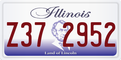 IL license plate Z372952