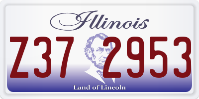 IL license plate Z372953