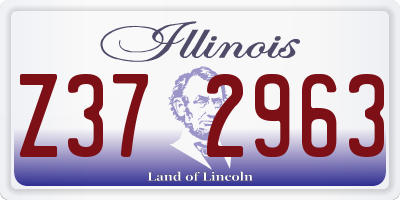 IL license plate Z372963