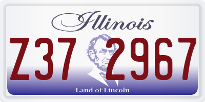 IL license plate Z372967
