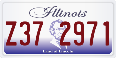 IL license plate Z372971