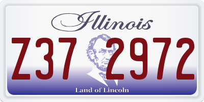 IL license plate Z372972