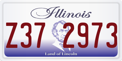 IL license plate Z372973