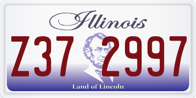 IL license plate Z372997