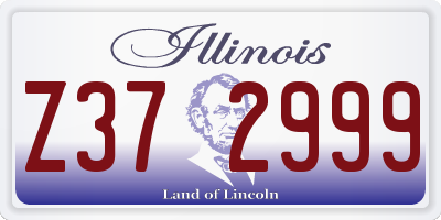 IL license plate Z372999
