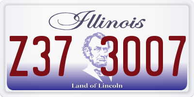 IL license plate Z373007