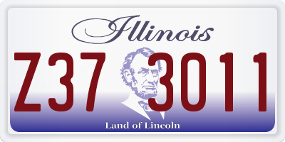 IL license plate Z373011