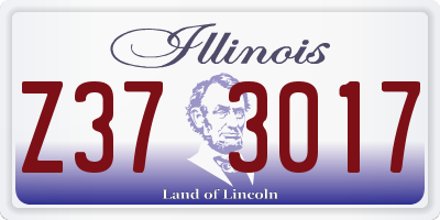 IL license plate Z373017