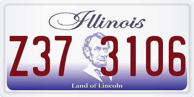 IL license plate Z373106