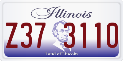 IL license plate Z373110