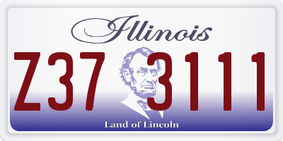 IL license plate Z373111