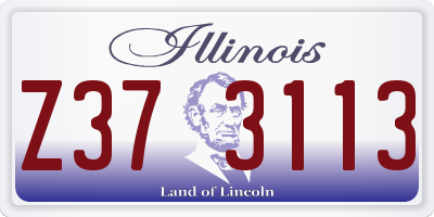 IL license plate Z373113