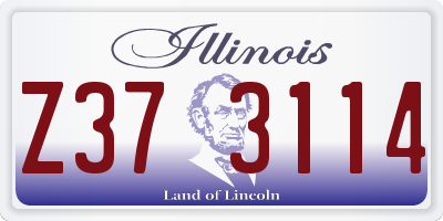 IL license plate Z373114