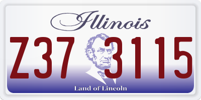 IL license plate Z373115