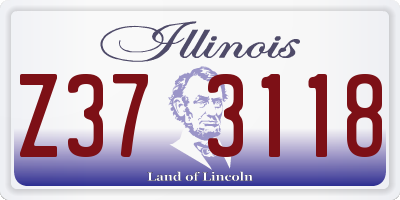 IL license plate Z373118