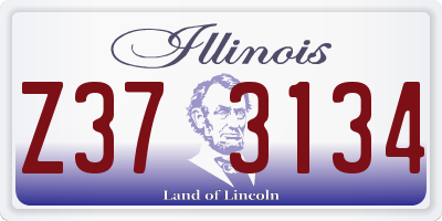 IL license plate Z373134
